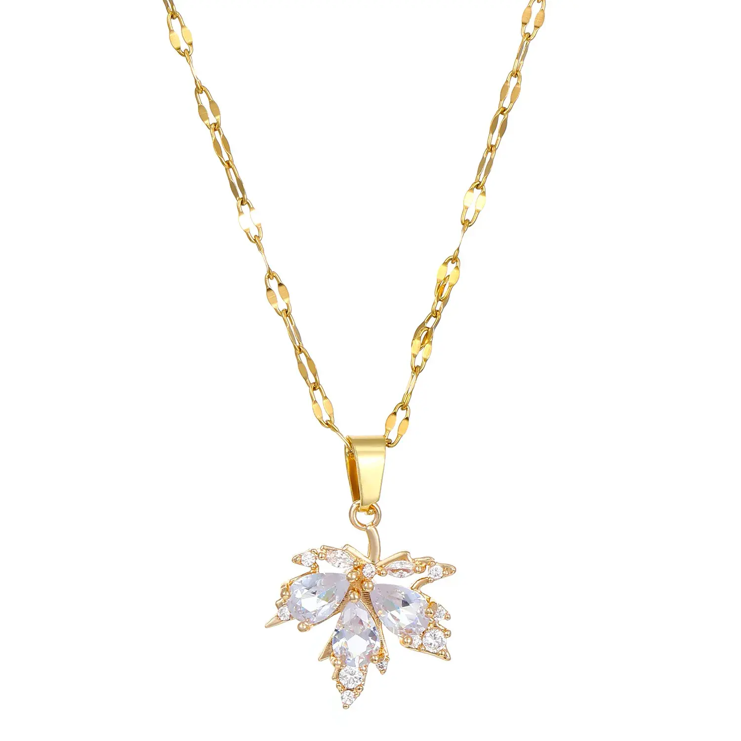 Leaf Necklace & Earring Set - FY0194